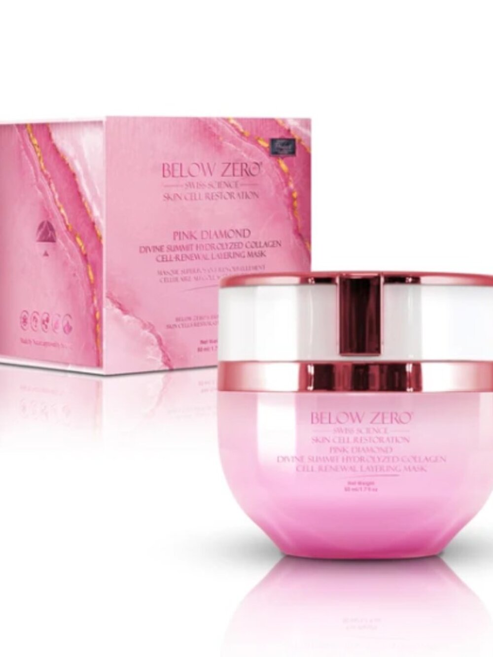 Below Zero Pink Diamond Divine Summit Hydrolyzed Collagen Cell-Renewal Layering